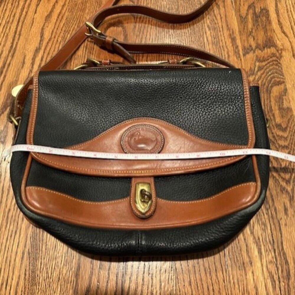 Vintage Dooney & Bourke All Weather Pebbled Leather Shoulder Saddle Bag Purse US - Picture 11 of 16